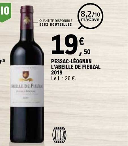 PESSAC-LÉOGNAN L’ABEILLE DE FIEUZAL 2019