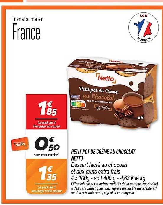 PETIT POT DE CRÈME AU CHOCOLAT NETTO