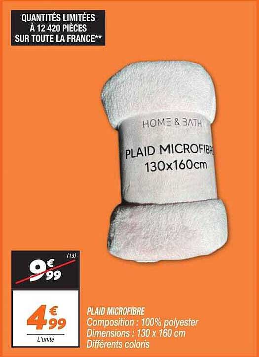 PLAID MICROFIBRE 130x160cm
