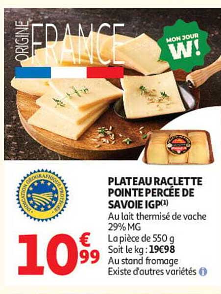 PLATEAU RACLETTE POINTE PERCEE DE SAVOIE IGP(1)
