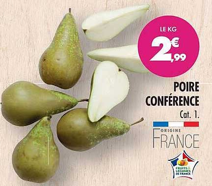 POIRE CONFÉRENCE Cat. 1. ORIGINE FRANCE
