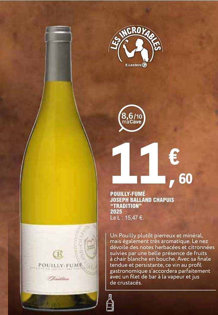 POUILLY-FUMÉ JOSEPH BALLAND CHAPUIS “TRADITION” 2025