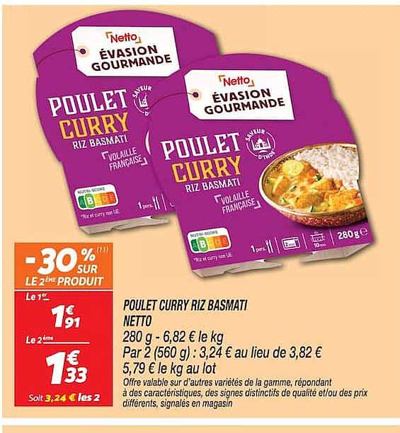 POULET CURRY RIZ BASMATI