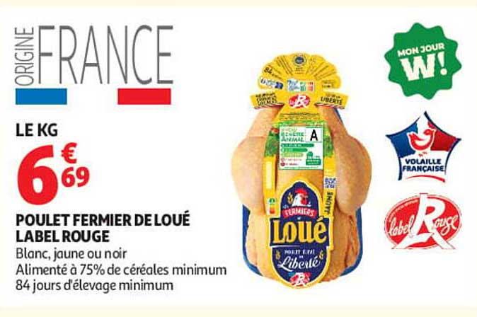 POULET FERMIER DE LOUÉ LABEL ROUGE