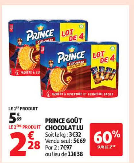 PRINCE GOÛT CHOCOLAT LU