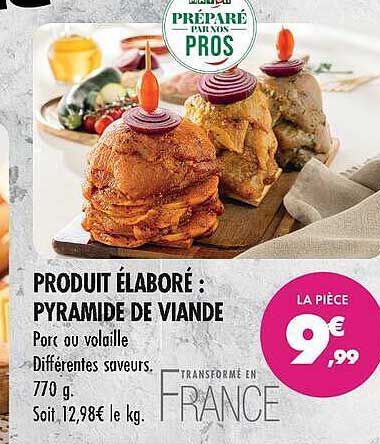 PRODUIT ÉLABORÉ : PYRAMIDE DE VIANDE