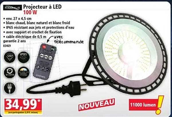 Projecteur à LED 100 W
