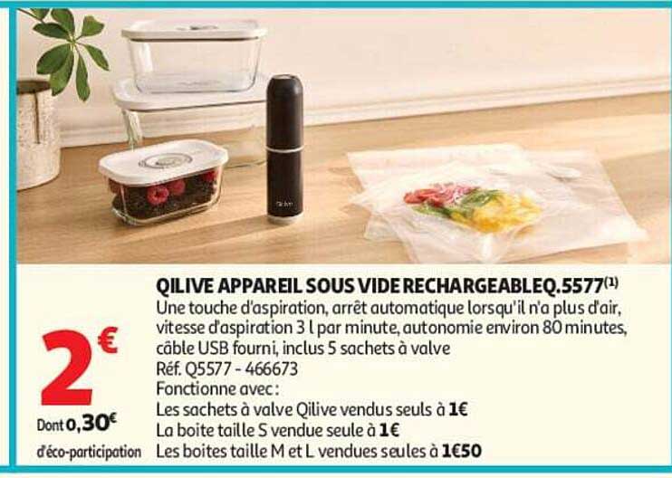 QILIVE APPAREIL SOUS VIDE RECHARGEABLE Q.5577