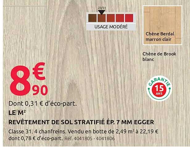 REVÊTEMENT DE SOL STRATIFIÉ ÉP. 7 MM EGGER