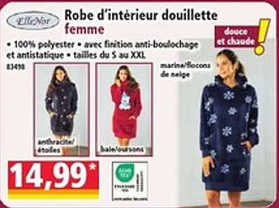 Robe d'intérieur douillette femme