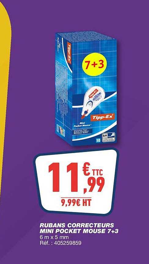 RUBANS CORRECTEURS MINI POCKET MOUSE 7+3