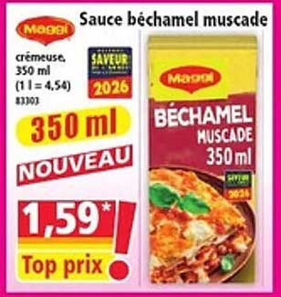 Sauce béchamel muscade