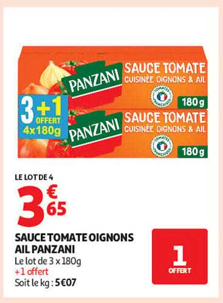 SAUCE TOMATE OIGNONS AIL PANZANI
