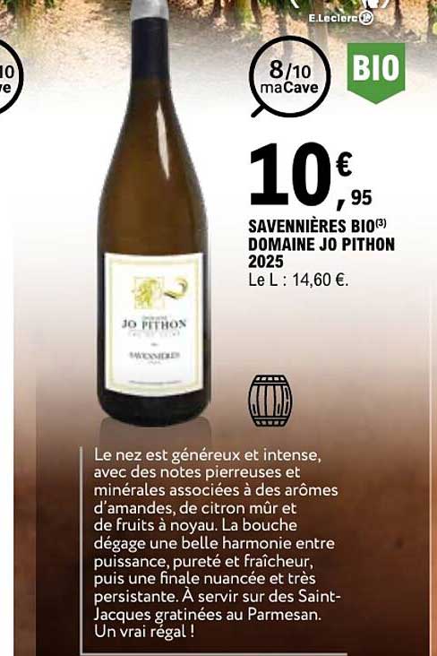 SAVENNIÈRES BIO DOMAINE JO PITHON 2025