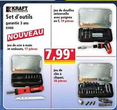 Set d’outils garantie 3 ans