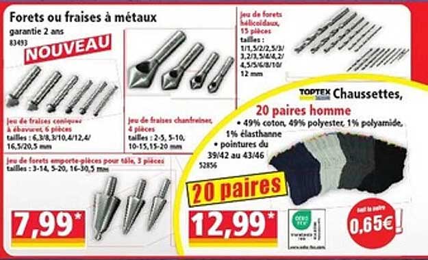 TOPTEX Chaussettes, 20 paires homme