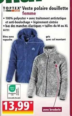 TOPTEX Veste polaire douillette femme