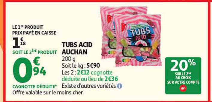 TUBS ACID AUCHAN
