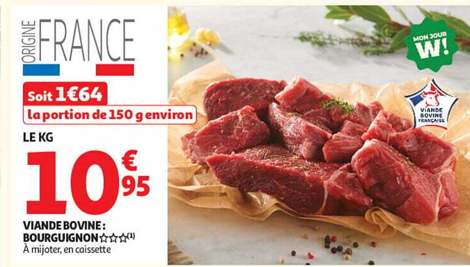 VIANDE BOVINE : BOURGUIGNON