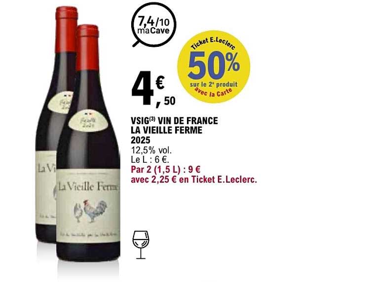 VSIG(3) VIN DE FRANCE LA VIEILLE FERME 2025