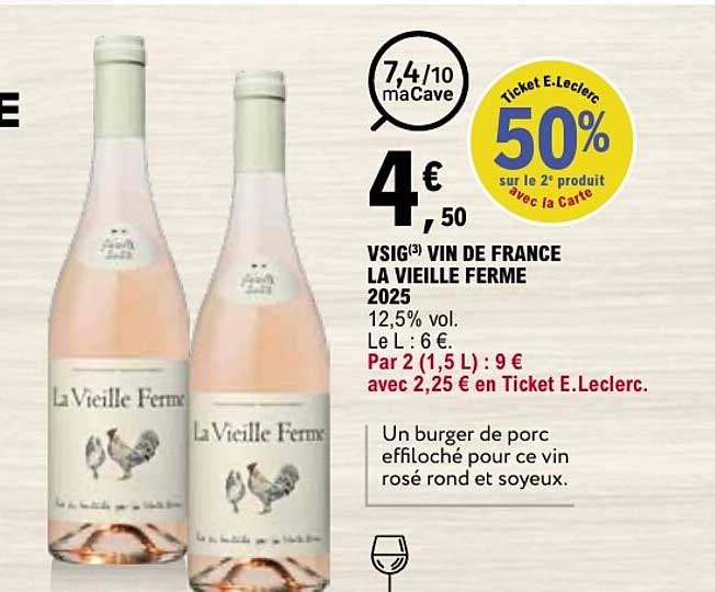VSIG(3) VIN DE FRANCE LA VIEILLE FERME 2025