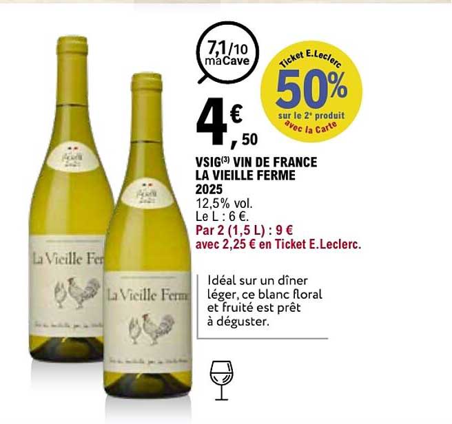 VSIG(3) VIN DE FRANCE LA VIEILLE FERME 2025