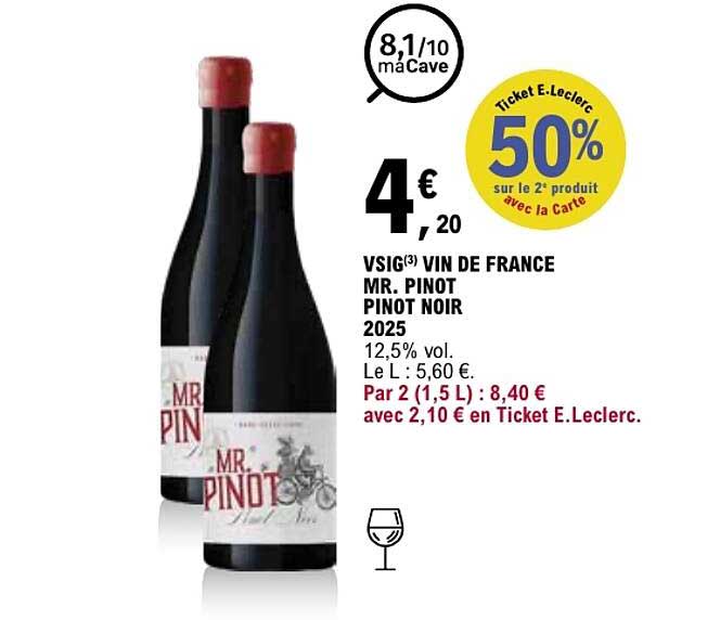 VSIG(3) VIN DE FRANCE MR. PINOT PINOT NOIR 2025