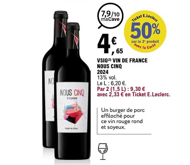 VSIG(3) VIN DE FRANCE NOUS CINQ 2024