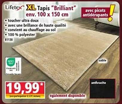 XL Tapis "Brilliant" env. 100 x 150 cm