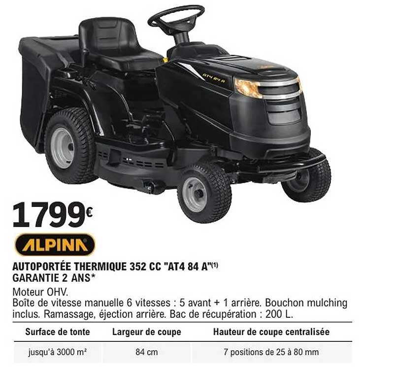 ALPINA AUTOPORTÉE THERMIQUE 352 CC "AT4 84 A" GARANTIE 2 ANS*