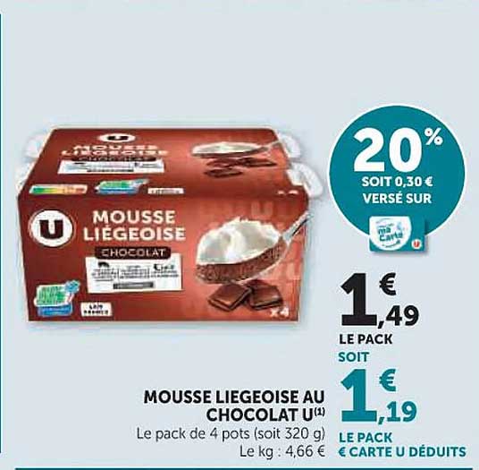 Promo Mousse Liegeoise Au Chocolat U Chez Super U 123Catalogue fr promo-mousse-liegeoise-au-chocolat-u-chez-super-u-123catalogue-fr