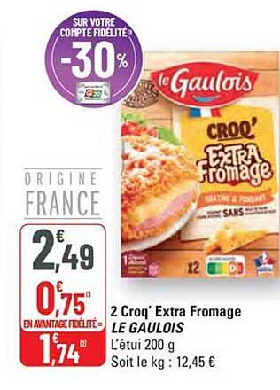 2 Croq' Extra Fromage LE GAULOIS