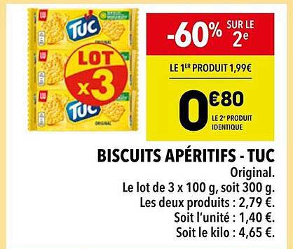 BISCUITS APÉRITIFS - TUC