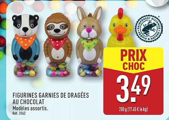 FIGURINES GARNIES DE DRAGÉES AU CHOCOLAT
