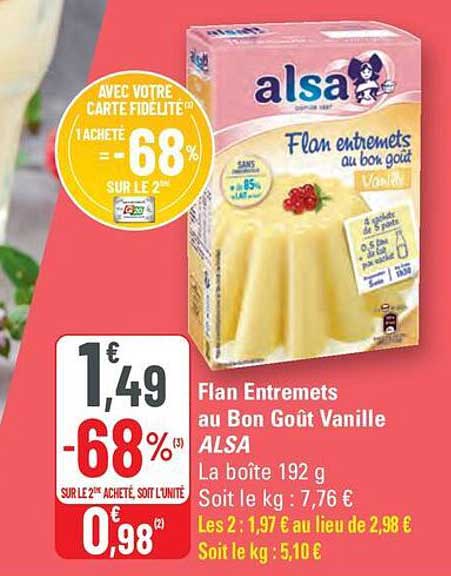 Flan Entremets au Bon Goût Vanille ALSA