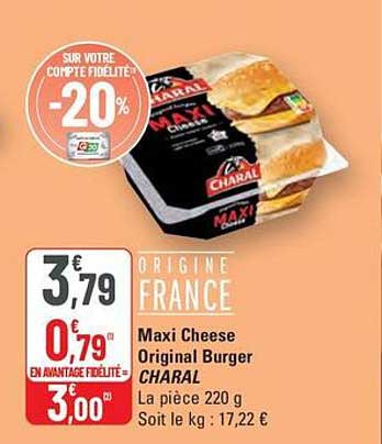 Maxi Cheese Original Burger CHARAL