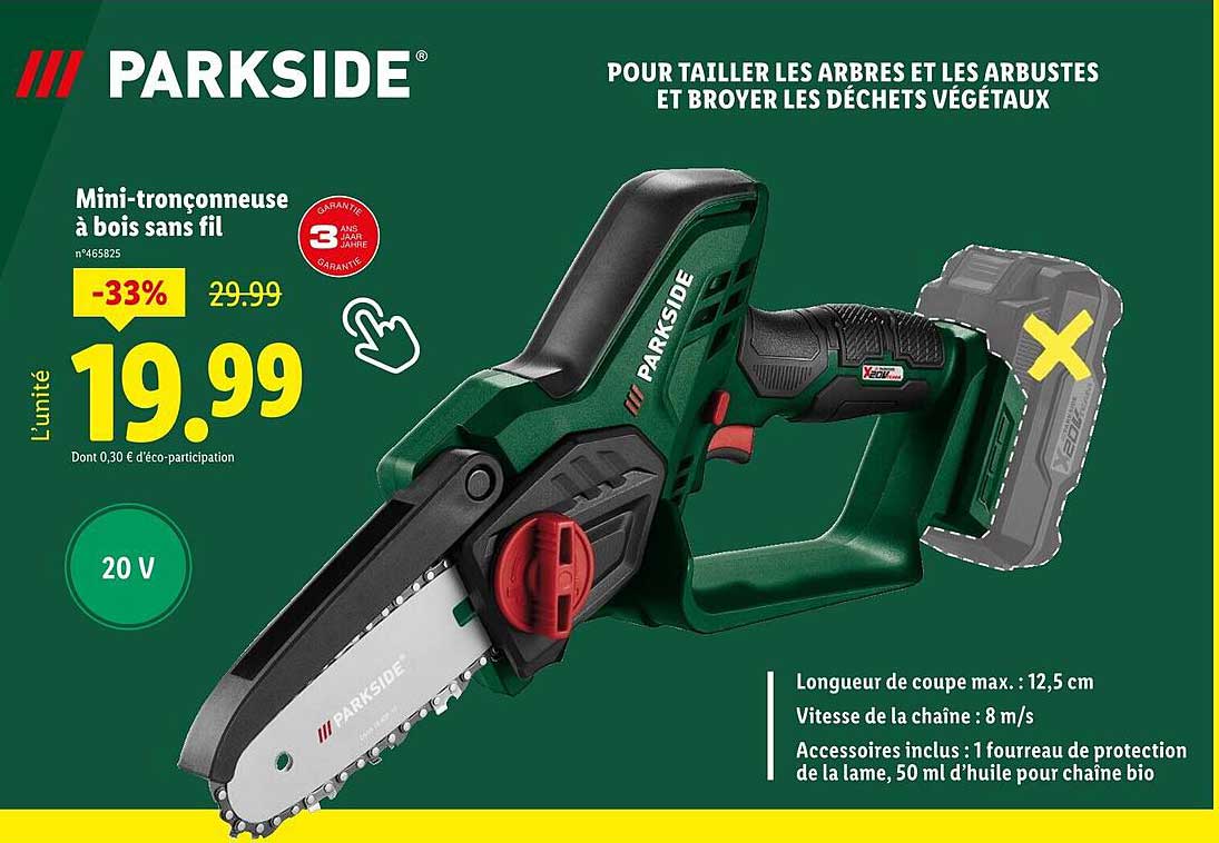 Mini-tronçonneuse à bois sans fil