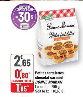 Petites tartelettes chocolat caramel BONNE MAMAN