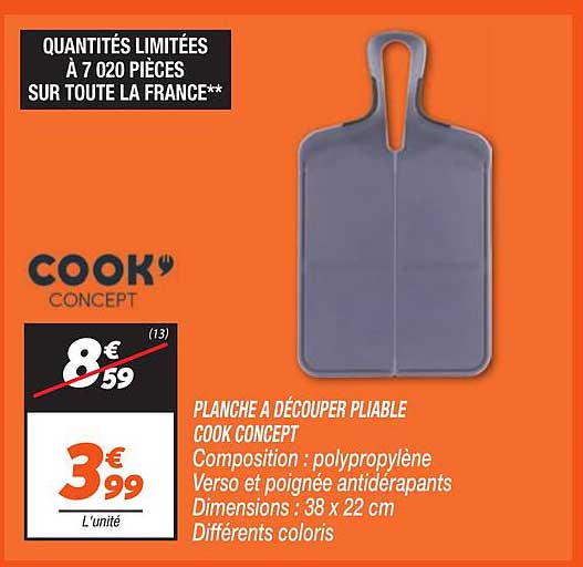 PLANCHA A DÉCOUPER PLIABLE COOK CONCEPT