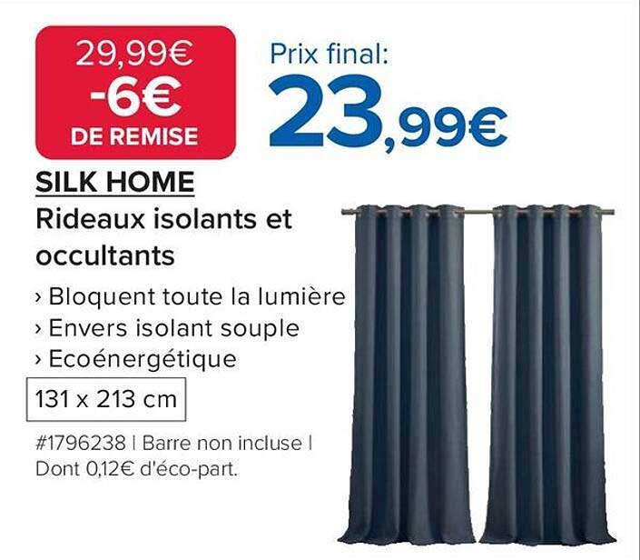 SILK HOME Rideaux isolants et occultants