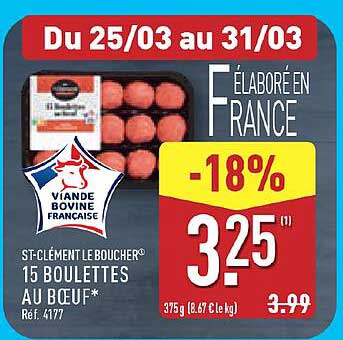 ST-CLÉMENT LE BOUCHER® 15 BOULETTES AU BŒUF*