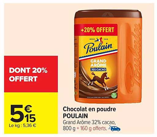 Chocolat en poudre POULAIN