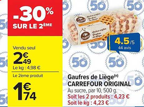 Gaufres de Liège(n) CARREFOUR ORIGINAL
