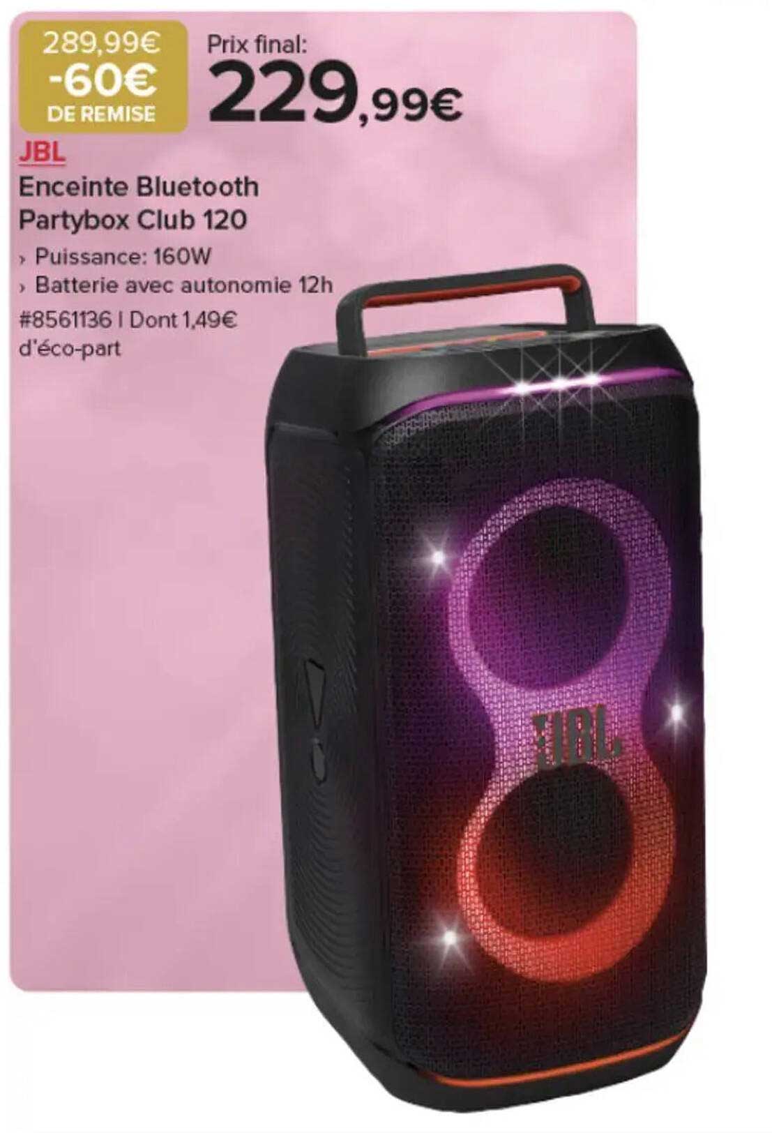 JBL Enceinte Bluetooth Partybox Club 120