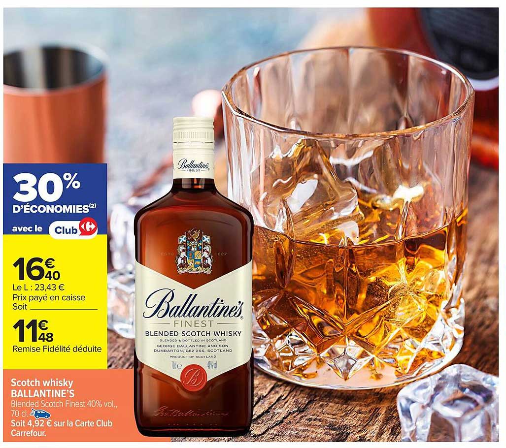 Scotch whisky BALLANTINE'S Blended Scotch Finest 40% vol., 70 cl