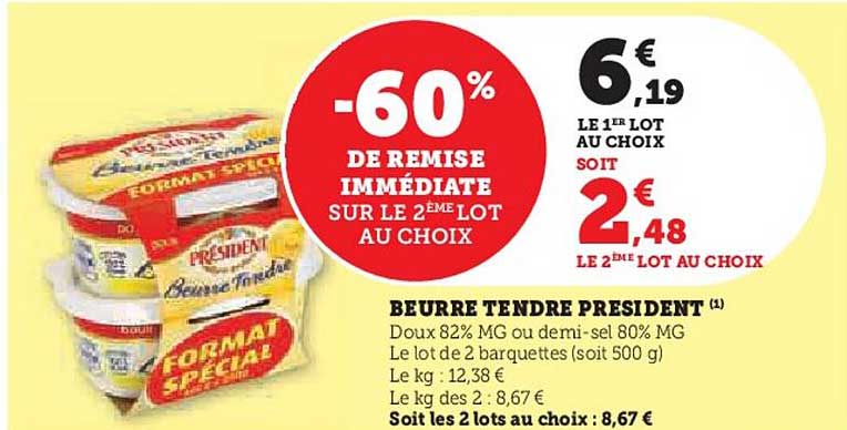 BEURRE TENDRE PRESIDENT