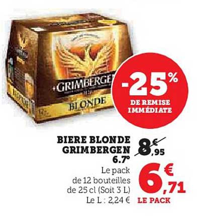 BIERE BLONDE GRIMBERGEN