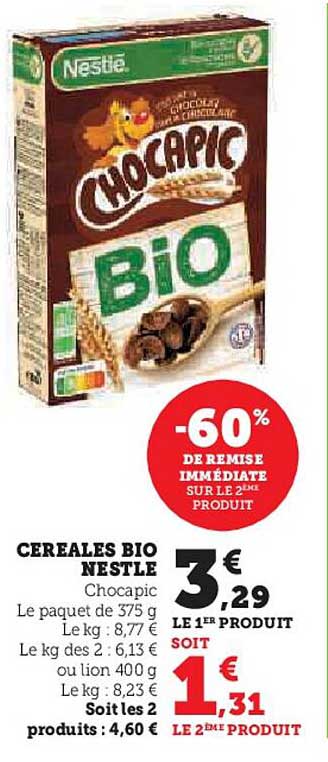CEREALES BIO NESTLE Chocapic