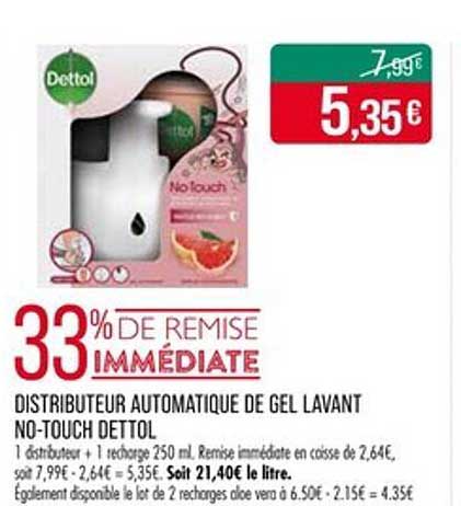 DISTRIBUTEUR AUTOMATIQUE DE GEL LAVANT NO-TOUCH DETTOL