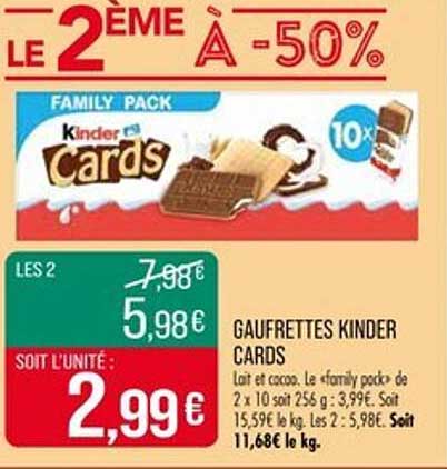 GAUFRETTES KINDER CARDS